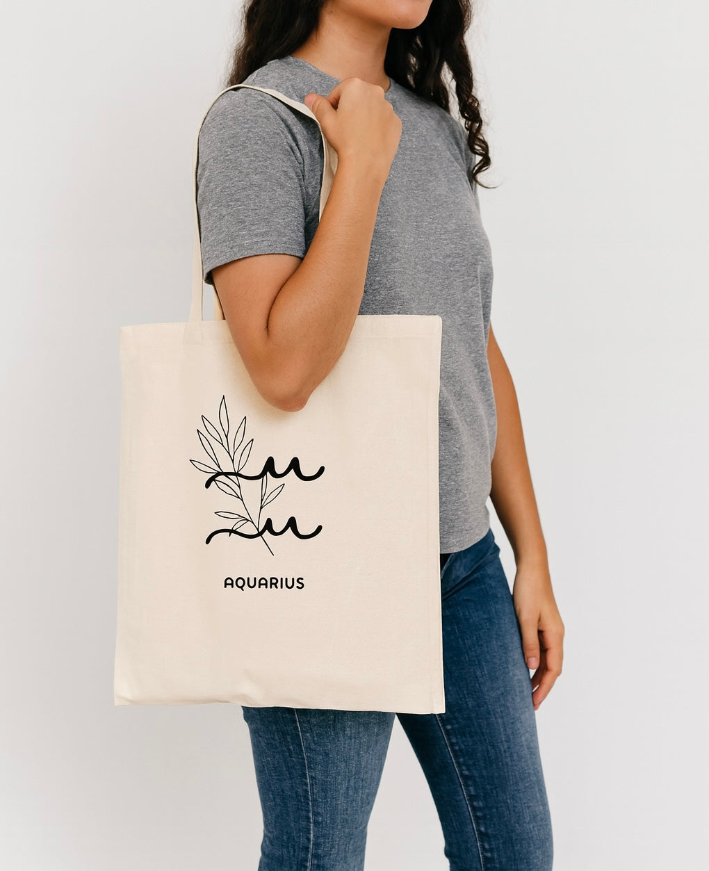 Zodiac Flower Totes - Astrology - Inspired Floral Canvas Bags