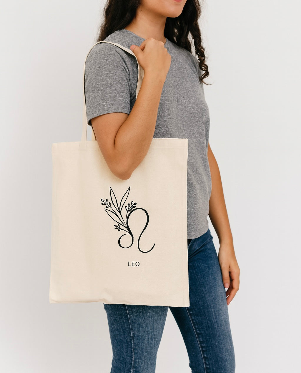 Zodiac Flower Totes - Astrology - Inspired Floral Canvas Bags